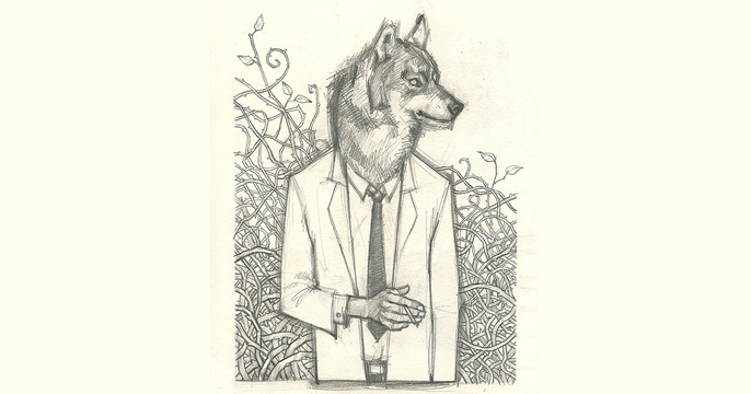 Wolf in a suit