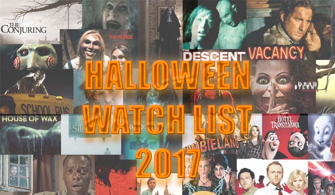 Halloween scary film watch list 2017